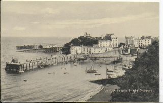 Lovely Vintage Postcard,  A View Of Tenby From The Harbour,  Pembrokeshire