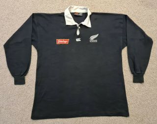Zealand All Blacks Steinlager Jersey Vintage Shirt 1994 - 1996 (xl) 14