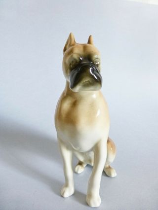 Vintage,  Royal Dux Porcelain Animal Figurine,  Boxer Puppy,  Dog,  Hand Painted