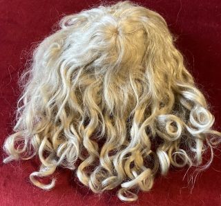 Antique 10” Mohair Wig For Antique French Or German Bisque Doll