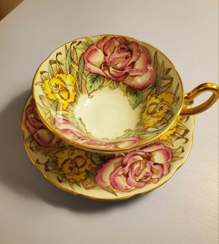 Taylor & Kent Bone China Floral Teacup & Saucer Set