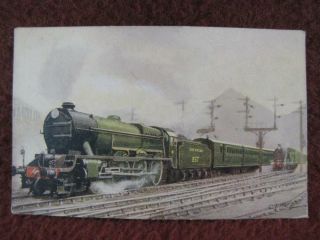 Ps273 England/uk Vintage Train Postcard London Express Leaving Brighton