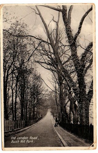 Old London Road,  Bush Hill Park Rp B&w Postcard