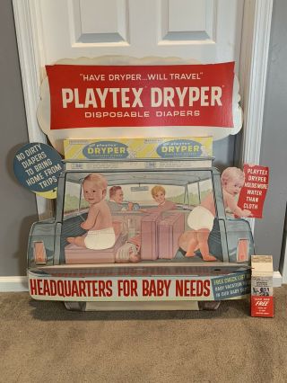 Vintage Playtex Dryper Baby Diaper Store Display - Nos