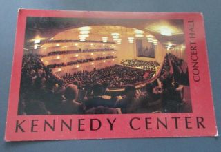Kennedy Center Concert Hall Washington Dc Unposted Vintage Postcard
