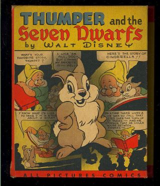 Thumper & Seven Dwarfs Big Little Book 1409 Owner Disney 1944 Fn