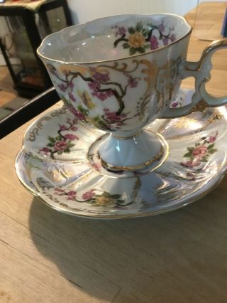 Vintage Royal Halsey Very Fine Bone China Tea Cup Saucer