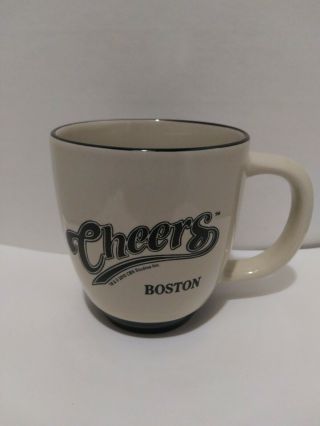 Cheers Boston 2010 Cbs Studios Tv Show Coffee Mug Cup Black On Ivory