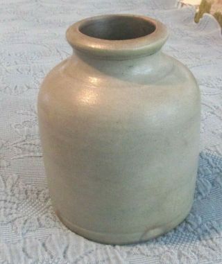 Antique Stoneware Salt Glazed Gray Crock