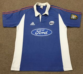 Vintage Late 90s Auckland Blues Adidas Rugby Union Jersey Shirt 12 (large)