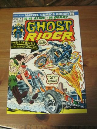 Ghost Rider Vol.  2 3 Dec 1973 Marvel Comic - Johnny Blaze - Cycle Zco1