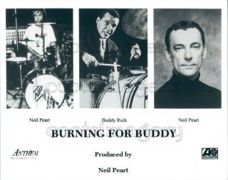 Press Photo Legendary Drummers Neil Peart Of Rush & Jazz Legend Budy Rich