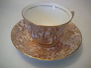 Vintage Colclough Fine Bone China Pink Gold Tea Cup,  Saucer Longton England