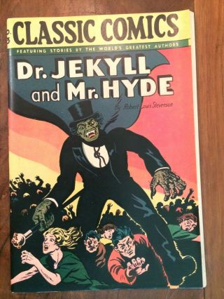 Classic Comics,  Dr.  Jekyll And Mr.  Hyde,  No.  13,  Early Comic 4.  5,  /5,  1st Hooror