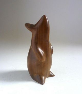 John Fox Rare Vintage Carved Wood Large Mouse Sculpture.  5 " High C.  1970 