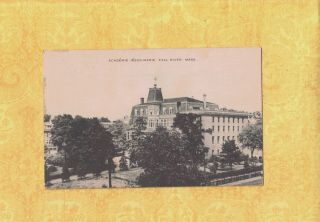Ma Fall River 1908 - 39 Vintage Postcard Academie Jesus Marie Mass Building