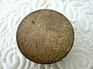 Vintage Hand Turned Wooden Box With Hand Carved Leaf & Grape Lid 3