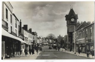 Herefordshire Ledbury Homend & High Street Real Photo Vintage Postcard 9.  11