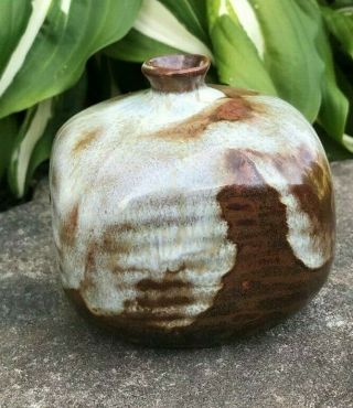 Vintage Weed Pot Bud Vase Pottery Made In Japan Amram 