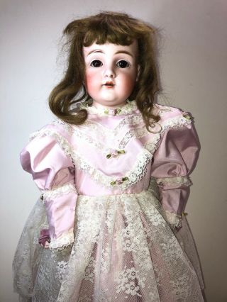 25” Antique Kestner Bisque Doll Germany 154 12 DEP Brunette SC5 3