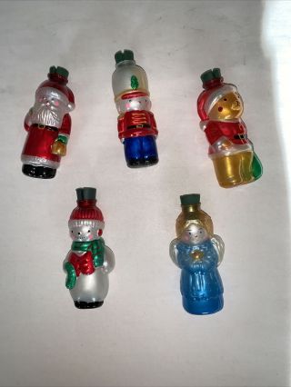 Vintage 5 Different Christmas Light Covers By Avon