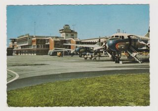 Germany Frankfurt Am Main Airport W/many Airplanes View Vintage 1960s Pc /58406