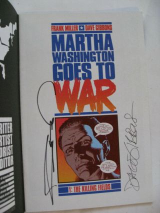 Martha Washington Goes To War Dark Horse Signed 2x Frank Miller Dave Gibbons