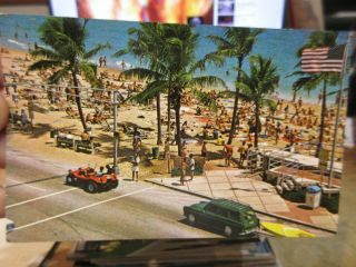 Vintage Old Postcard Florida Fort Ft Lauderdale Las Olas Boulevard A1a Highway