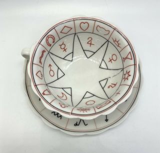 Cup of Destiny Fortune Telling Teacup & Saucer Set Zodiac Star Signs EXC 3