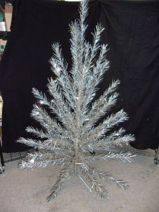 Vintage Aluminum Silver Sparkler Christmas Tree 6ft - 55 Branches