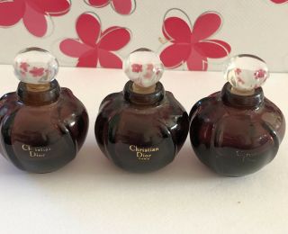 Vintage 3 Poison Christian Dior Mini Bottle Esprit De Parfum Empty Bottle