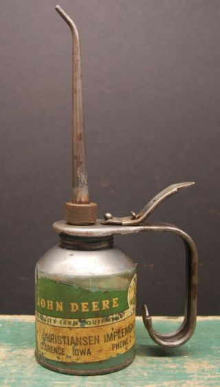 Vintage Eagle John Deere Pump Oiler Oil Can Iowa