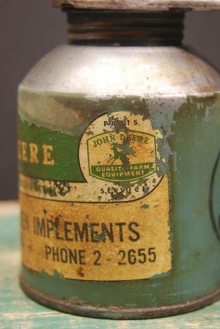 Vintage EAGLE JOHN DEERE Pump Oiler Oil Can IOWA 3