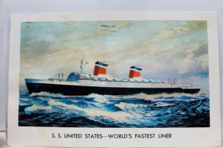 Boat Ship Ss United States Postcard Old Vintage Card View Standard Souvenir Post