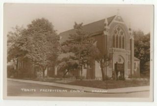 Harrow Trinity Presbyterian Church Middlesex Vintage Rp Postcard 306c