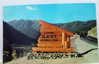 Montana Mt Glacier National Park Mountain Postcard Old Vintage Card View Post Pc