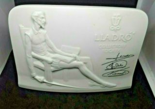 1985 Signed Lladro Collectors Society Don Quixote Porcelain Bisque Spain Vintage