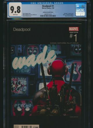 Deadpool 1 Marvel 2016 Cgc 9.  8 Hip Hop Variant Attention Deficit Homage Nr.  99