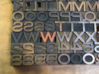 Antique VTG Hamilton Wide Wood Letterpress Print Type Block A - Z Letters ’s Set 3