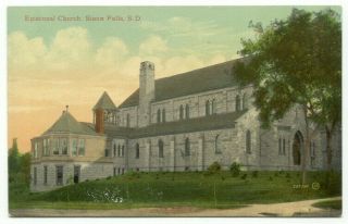 Sioux Falls Sd Episcopal Church Old Postcard - South Dakota