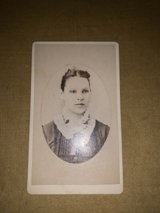 Cdv Carte De Visite Of Lovely Young Lady From Montana The Old Wild West Ided