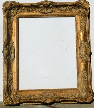 Vintage Gold Leaf Wood Frame Fits 16 X 20 Painting,  Outer 24 X 28