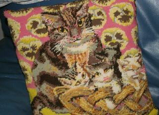 Ehrman Kaffe Fassett The Mixed Batch Needlepoint Tapestry Kit Vintage Rare Cat