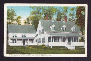 Old Vintage Postcard Of The Willows Center Harbor Lake Winnepesaukee Nh