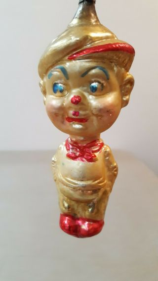" Smitty " Vintage Comic Strip Character Christmas Ornament German Antique 4.  5”