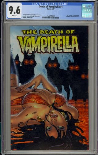 Death Of Vampirella 1 - Cgc 9.  6 - Chromium Wraparound Cover - 2123405002