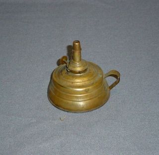 Antique Komax Brass & Tin Whale Oil Lamp - Made In Usa