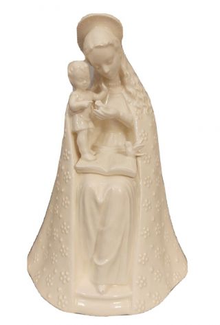 Flower Madonna & Child Figurine M I Hummel 8 " White Porcelain W Germany Bee Mark