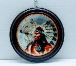 Spirit Of The White Wolf - By Ariupel Limited Edition Franklin Heirloom Plate
