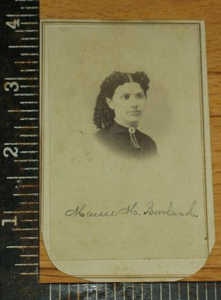 Civil War Era Cdv Id Marie? M.  Bowland Mansfield Ohio?